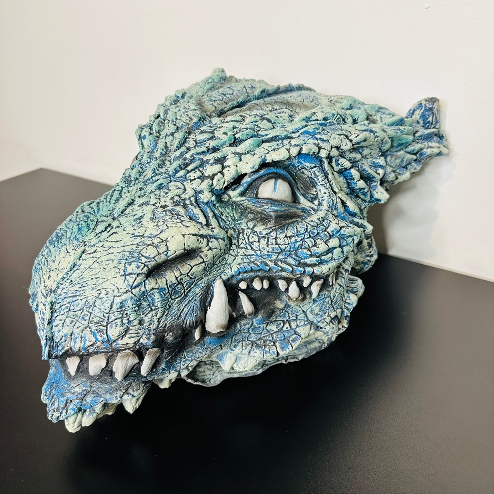 WINTER ARCTIC DRAGON COSTUME FANTASY SERPENTINE COSPLAY MASK Game of Thrones Blu - Picture 2 of 9